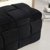 Sapphtopaz Velvet Ottoman Bench with Storage & Safety Hinge, Entryway & Bedroom Seating, Upholstered Storage Ottoman, Entryway Padded Footstool - 2 of 4