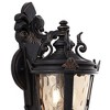 John Timberland Casa Marseille Rustic Outdoor Wall Light Fixture Valencia Bronze Scroll 21 3/4" Champagne Hammered Glass for Post Exterior Barn Deck - 3 of 4