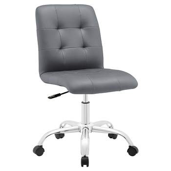 Prim Armless Midback Office Chair Armor Gray - Modway