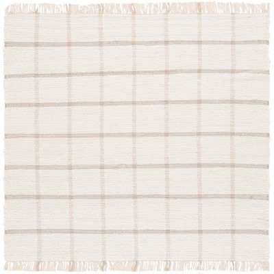 Montauk MTK322 Hand Woven Indoor Area Rug - Ivory/Beige - 6'x6'- Safavieh