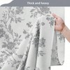 Gray Shower Curtain Cotton Floral Cottagecore Spring Bathroom 72 inchx 72 inch L - 4 of 4