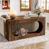 GlasFlength Console Tables Extra Long Farmhouse Style Sofa Table with Rustic Wood Finish for Living Room Entryway, Brown, 62.99"*11.81"*31.5" - 3 of 4