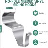 LunaLulinlk Vinyl Siding Hangers Hooks (20 PCS), Sturdy No Hole Siding Hooks for Hanging Outdoor, Siding Clips to Hang String Lights & Decorations - 2 of 4