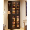 Gulches 8-Tier Bookcase with LED Light & Acrylic Doors – Stylish, Sturdy Storage for Books/Decor, Fits Various Rooms - 2 of 3