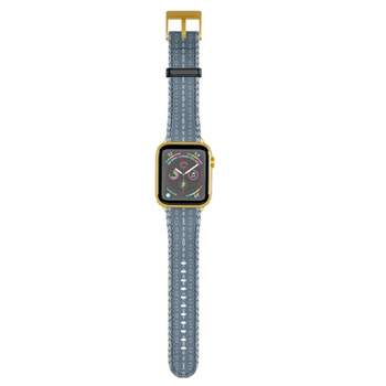 Sheila Wenzel-Ganny Minimal Blue Mudcloth 38mm/40mm Gold Apple Watch Band - Society6