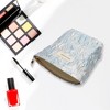 Unique Bargains Versatile Embossment Flower Handheld Makeup Bag 1 Pc - 4 of 4