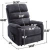 NicBex Chenille Lift Recliner Chair for Elderly,Cozy Massage Chairs with Massage and Lumbar Heating,Modern Reclining Chairs for Living Room - 3 of 4