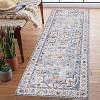 Area Rug for Dining Bedroom, Machine Washable, Carpet Non-Slip Low Pile Stain-Resistant Distressed Bistro Area Rug for Living Room Office - 3 of 4