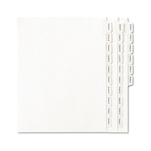 Avery Allstate-Style Legal Exhibit Index Dividers 25-Tab Exhibit A-Z Letter White 82105 - 1 of 4