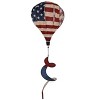 Briarwood Lane Everyday 4th of July Tea Stained American BurlapHot Air Balloon Windsock Wind Twister 54x12 - 3 of 3