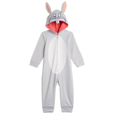 Warner Bros Looney Tunes Bugs Bunny Toddler Girls Zip Up Costume