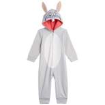 LOONEY TUNES Buggs Bunny Girls Zip Up Costume Pajama Coverall Toddler