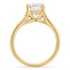 Pompeii3 8mm Moissanite & Diamond Ring 14k Gold Lab Created - 2 of 4