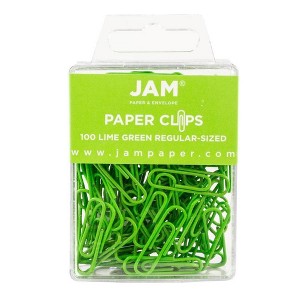 JAM Paper 1" 100pk Colorful Standard Paper Clips - Regular - 1 of 4