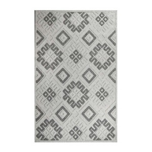 Modern Geometric Diamonds Indoor Outdoor Area Rug by Blue Nile Mills - 1 of 4