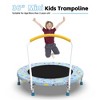 Jump Into Fun 36" Mini Indoor Quiet Kids Trampoline With Safety And Durable Steel Frame Recreational Trampoline For Fitness Workout Exercise - 3 of 4