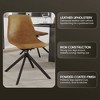 LeisureMod Markley Modern Leather Swival Dining Chair With Metal Legs - 4 of 4