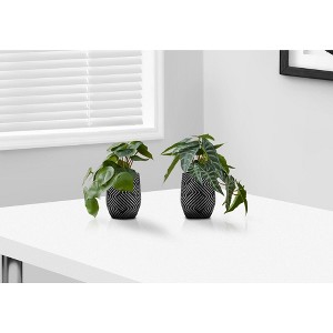 NicBex Artificial Plant Set Of 2, Fake Plants in White Pots, Tabletop Faux Plants Indoor for Living Room/Office/Windowsill Decor - 1 of 4