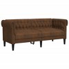 vidaXL Living Room Sofa Set - 3 Piece Brown Fabric Settee Couch - Modern Padded Lounge Seating with Armchair, loveseat & 3 Seater - 4 of 4