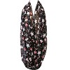 Wrapables Lightweight Winter Holiday Christmas Scarf, Snowman & Snowflakes Black - 2 of 4