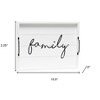 HomeRoots 16" White And Black Family Serving Tray With Handles - 3 of 4