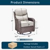 Outdoor Swivel Rocker Chair with 6 Inch Thick Cushion 2 in 1 Porch Glider Swivel Chair - Wicker Patio Furniture Patio Swivel Glider Seating - 3 of 4