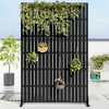 72" H×35"W Dovelina Black Metal Planter Box with Trellis Privacy Screen for Café Patio,Garden & Balconies - 3 of 4