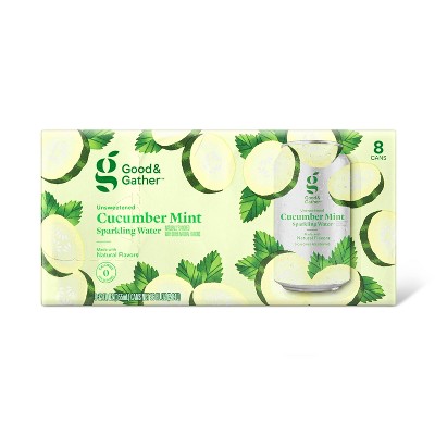 Cucumber Mint Sparkling Water - 8pk/12 fl oz Cans - Good & Gather™