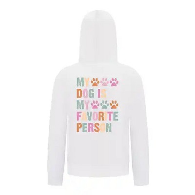 Everyday Kids My Dog Is My Favorite Person Girls Zip Up Hoodie – Cute Pet Lover Sweatshirt