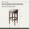Maven Lane Pullman Backless Swivel Vegan Leather Bar Height Bar Stool - 4 of 4