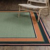 Captiv8e Designs Hilo Preppy Striped Border Green/Navy Indoor/Outdoor Rug - 4 of 4