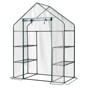 Karl Home | 56 in. W x 29 in. D x 77 in. H PE-Covered Portable Greenhouse - 1 of 4