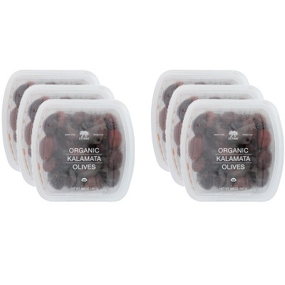Divina Organic Kalamata Olives - Case of 6 - 5.5 oz.
