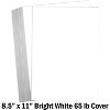 Hamilco White Cardstock Paper 8.5 x 11" 65 lb Cover Card Stock 50 Pack - 2 of 4