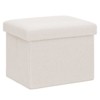 LUSIMO 16" Folding Faux Shearling Storage Ottoman Bench Toy Chest Footstool Hold up to 330 lb For Bedroom Living Room - 3 of 4