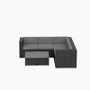 WestinTrends Outdoor Modern Sectional Sofa Set with Storage Ottoman, Black/Gray - image 4 of 4