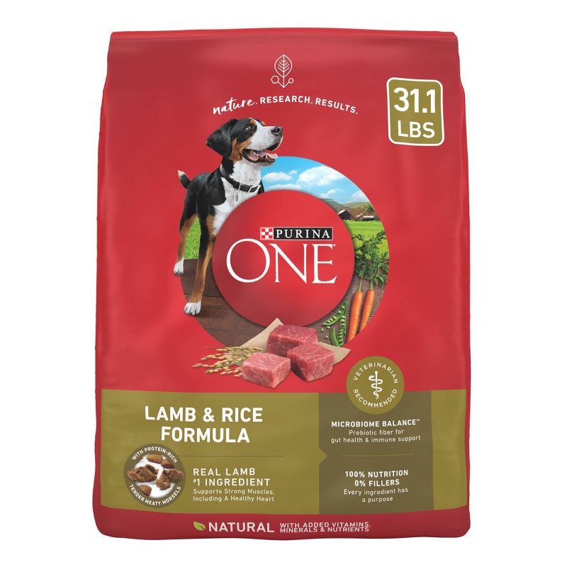Purina ONE SmartBlend Natural Dry Dog Food with Rice and Lamb, 1 of 9