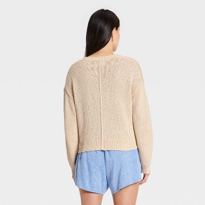 Women Crafted Scoop Neck Pullover Sweater – Universal Thread