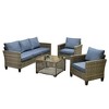 XIZZI Outdoor Sectional Sofa Set, Modular Outdoor Wicker Sofa Set with Optional Solar Table, Ottomans or Fire Pit in 6 Colors, All-Weather Design - 2 of 4