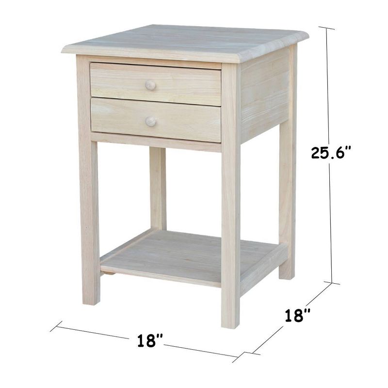 Lamp Table with 2 Drawers - International Concepts, 4 of 15