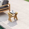 HOMLUX Patio End Tables Outdoor Side Table Flower Stand Garden Yard Pool - 2 of 4