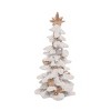 Transpac Christmas Winter Elegant White Gold Polyresin Holiday Tree Tabletop Figurine Decoration Set of 4, 6.0H inches - 3 of 4