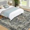 coucheta Oriental Floral Area Rugs, Multi-size Vintage Distressed Washable Low Pile Soft Non-Slip Thin Carpets, for Living Room, Dining, Bedroom - 3 of 4
