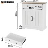 Coucheta Kitchen Storage Cabinet, Buffet Cabinet with Storage, Coffee Bar with 2 Drawers and 2 Doors, Floor Sideboard Buffet for Living Room(white) - 2 of 4