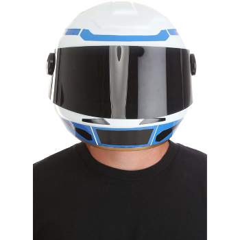HalloweenCostumes.com   Adult Race Car Driver Helmet, White/Blue/Gray