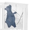 Sweet Jojo Designs Gender Neutral Baby Milestone Blanket Bear and Moon Blue Gold and White - 2 of 4