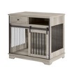 Dog Crate Furniture, Dog Crate with Sliding Barn Door, 35" Dog Kennel Furniture Heavy Duty Wood Crates for Small/Medium/Large Dogs Kennel Indoor - 2 of 4