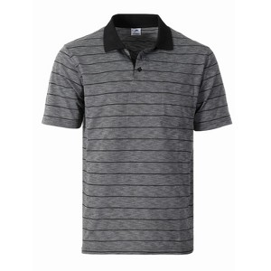 Gioberti Men's Regular Fit Yarn Dye Striped Short Sleeve Polo Shirt With Pocket - 1 of 3