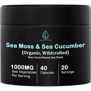 Holistic Bin Purple Sea Moss & Sea Cucumber Supplement — Wildcrafted Raw Sea Moss Capsules | 500mg Sea Vegetables Per Serving - 1 of 4