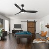 Airsurfer 60" Modern Matte Black Propeller Ceiling Fan with Color-Changing LED Light & Remote, 3-Blade Design - 3 of 4